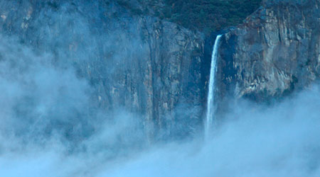 Clouds at Bridalveil Falls